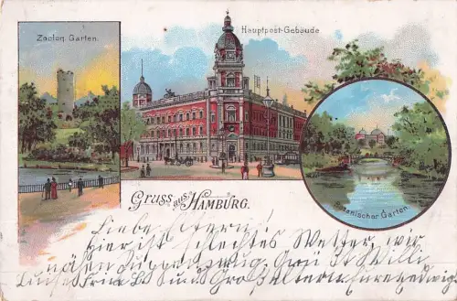 Gruß aus Hamburg - Litho -801992