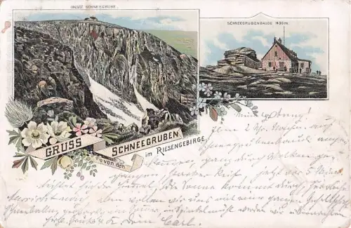 GRUSS SCHNEEGRUBEN im RIESENGEBIRGE von den -801966