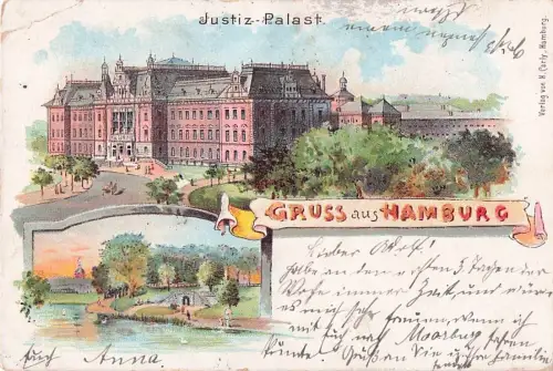 Gruß aus Hamburg - Litho -802000