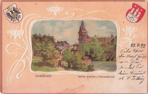HAMBURG BOTAN GARTEN U POSTGEBÄUDE -801954