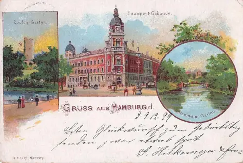 Gruß aus Hamburg - Litho -801994