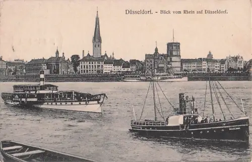 Düsseldorf. Blick vom Rhein auf Düsseldorf -802226