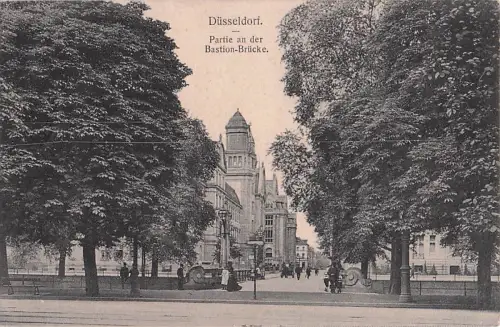 Ansichtskarte Düsseldorf Partie an der Bastionbrücke 1922 -802216