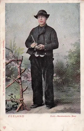 Ak Zuid Beveland Zeeland Niederlande, Mann in niederländischer Volkstracht -802420