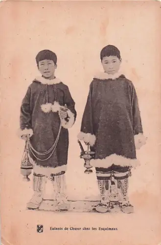 Enfants de Chœur chez les Esquimaux indigene Kinder aus Alaska, -802472