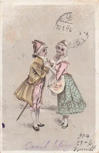 Paar in Kostümen des späten 18. Jahrhunderts -802526