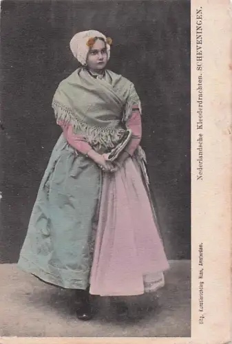 Uitg. Kunstinrichting Nuss, Amsterdam. Nederlandsche Kleederdrachten. SCHEVENINGEN. -802450