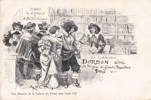 Werbepostkarte der Pariser Buchhandlung Librairie Dorbon-Aîné -802598