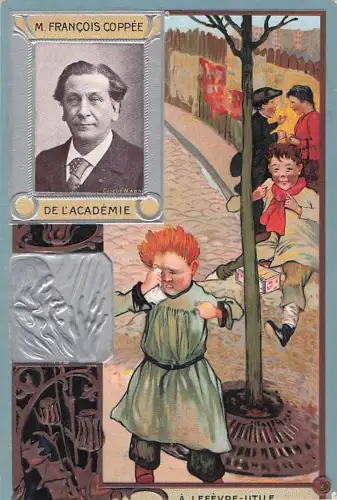 Chromolithographie-Bild Waffel Lefevre Utility François Coppee -803556