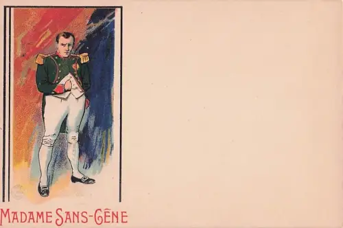 Lithographie Napoleon in Uniform mit Epauletten -803544