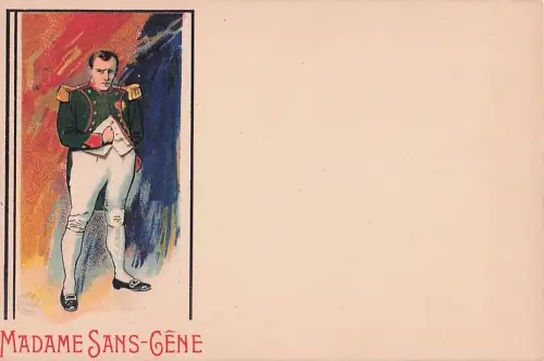 Lithographie Napoleon in Uniform mit Epauletten -803544