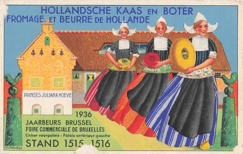 ADVERTISING, NEDERLANDSCHE KAAS EN BOTER FROMAGE, POSTCARD -802734