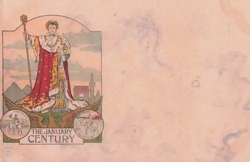 Litho The January Century, Napoleon, Austerlitz, Waterloo -803554