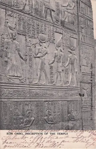 Ak Kom Ombo Ägypten, Inscription of the Temple -802832
