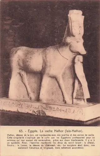63. Egypte. La vache Hathor (Isis-Hathor). -802786