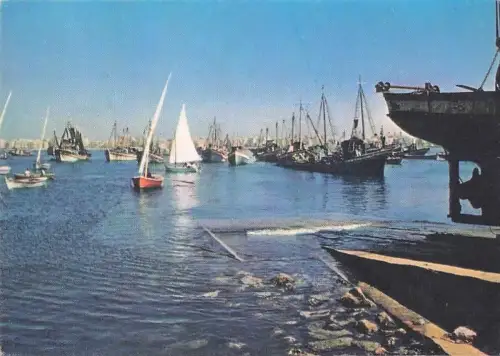 Alte Postkarte aus Ägypten, Alexandria, der alte Hafen -802846