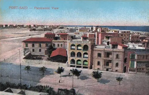 Ak Port Said Ägypten, Vogelperspektive -802866