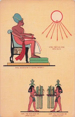 König Echnaton & Königin Nofretete: -802776