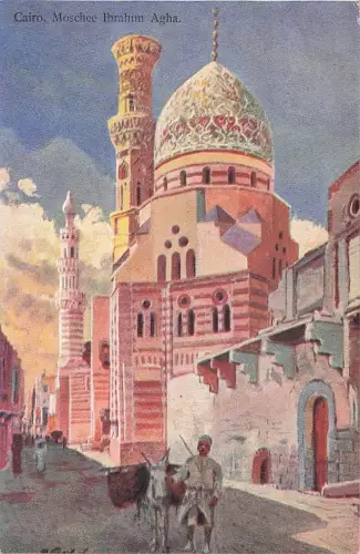 Künstler-AK Cairo, Mosque Ibrahim Agha -802818