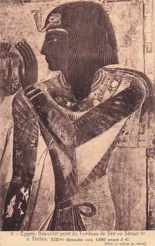 Egypte. Bas-relief peint du Tombeau de Séti ou Sétouï ler TL -802784