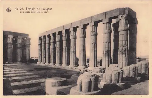 No 27. Temple de Louqsor Colonnade ouest de la cour. -802906