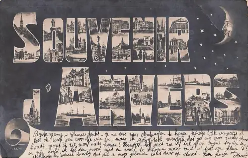 Souvenir-Postkarte aus Antwerpen, -803006