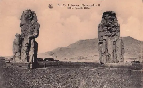 No 33 Colosses d'Aménophis III. XVIIIe Dynastie Thèbes. -802922