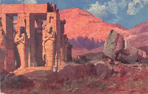 Künstler Ak Theben Ägypten, Ramesseum -802962