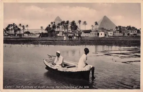 Cairo - The Pyramids of Gizeh during the Inundation of the Nile -802982