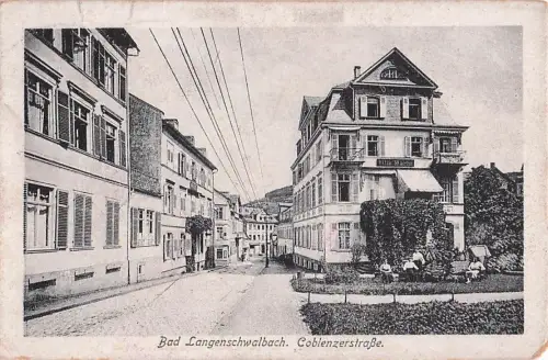 Langenschwalbach Bad Schwalbach im Rheingau Taunus Kreis, Partie an der Koblenzer Straße -803112