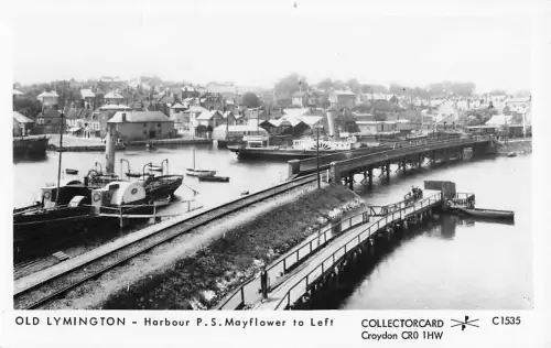 OLD LYMINGTON -Harbour P.S. Mayflower to Left -803124