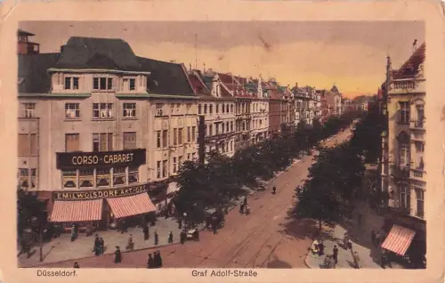 Düsseldorf am Rhein, Graf Adolf Straße, Corso Cabaret, Geschäft Emil Wolsdorf -803120