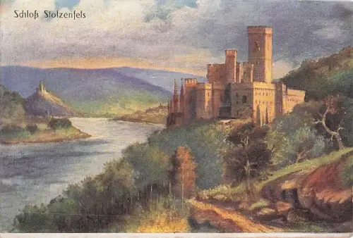 Stolzenfels Schloss am Rhein Kuenstlerkarte Kat. Koblenz -803128