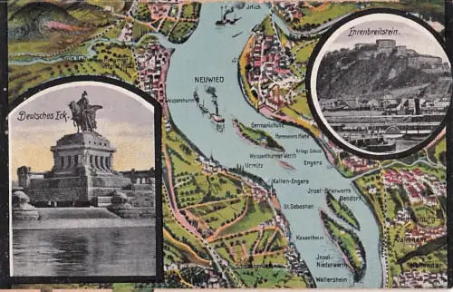 Puzzle 1 Karten von unterschiedliche Rheinabschnitten -803142