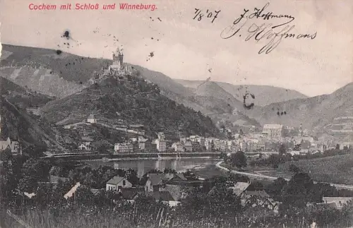Cochem mit Schloß und Winneburg. -803158