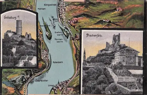 Puzzle 1 Karten von unterschiedliche Rheinabschnitten -803132