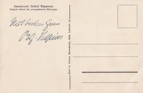 SOLBAD RAPPENAU. Sanatorium. -803218