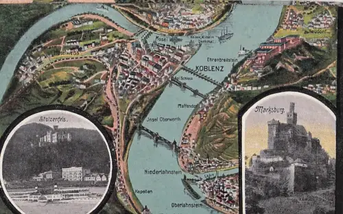 Puzzle 1 Karten von unterschiedliche Rheinabschnitten -803140