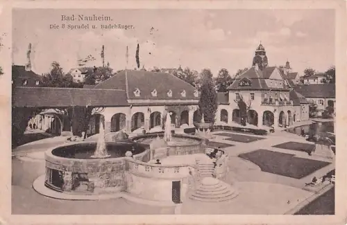 Bad-Nauheim. Die 3 Sprudel u. Badehäuşer. -803194