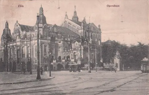 AK Cöln, Strassenbahn vor dem Opernhaus -803250