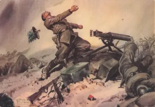 CENTENARY, BERSAGLIERI MASCHINENBEINMANN IM ERSTEN WELTKRIEG VON EINEM ÖSTERREICHISCHEN GETROFFEN. -804072