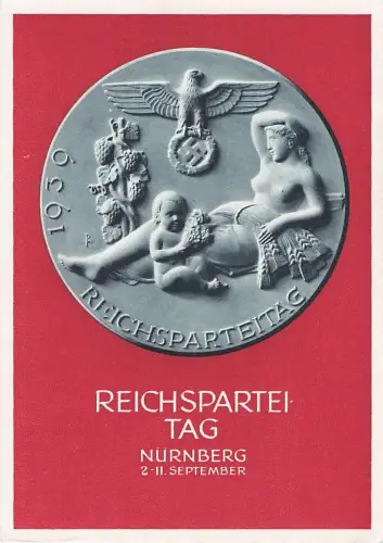 Postkarte Drittes Reich Reichsparteitag 1939 nicht gelaufen -804752