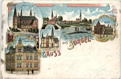 Offenbach - Gruss aus Bürgel - Litho -493390