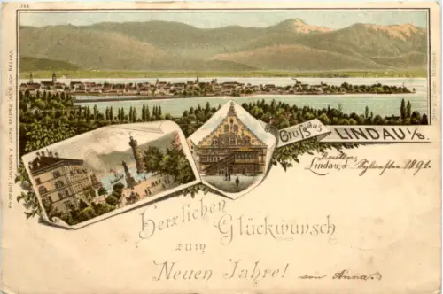 Gruss aus Lindau - Litho - Vorläufer 1891 -608756