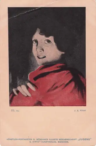 KÜNSTLER-POSTKARTEN D. MÜNCHNER ILLUSTR. WOCHENSCHRIFT,JUGEND" G. HIRTH KUNSTVERLAG, MÜNCHEN. -803438