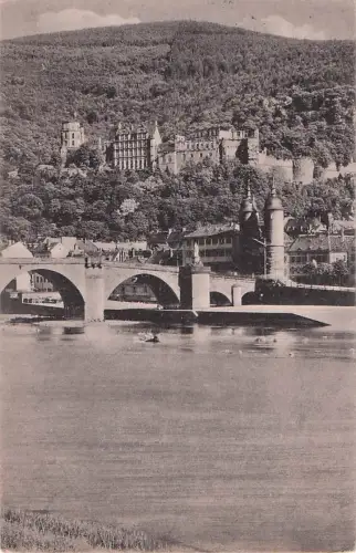 Ansichtskarte / Postkarte Heidelberg am Neckar, Schloss, Alte Brücke, Blick von Neuenheimer Landstraße -803290