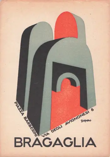 Künstler: Fortunato Depero.Motiv: Werbung für „Bragaglia“. -805046