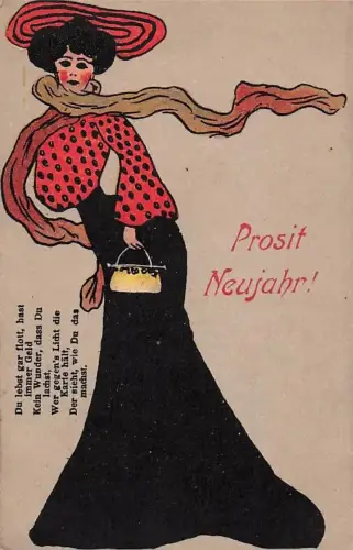 Frau Neujahr Neujahrsgrüße Deutschland Fantasie Surrealismus -805278