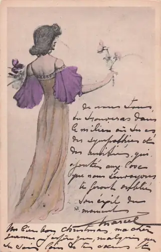 Jugendstil-Künstlerpostkarten (Art Nouveau) -805276