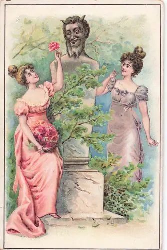 Jugendstil-Postkarte, die etwa zwischen 1900 und 1910 -805282